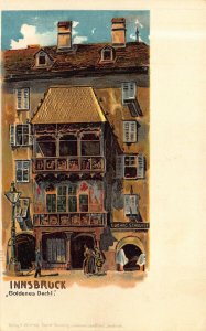 Innsbruck Austria Goldenes Dachl Gold Foil Roof  Postcard