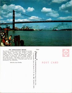 Ambassador Bridge, Detriot, MI and Windsor, Canada (23961