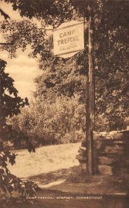 CAMP TREFOIL Bridgeport Area Girl Scouts Stepney, CT 1958 Vintage Postcard