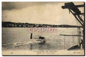 Old Postcard Jet Aviation Country 1914 1915 Departure of & # 39un hydro plane...