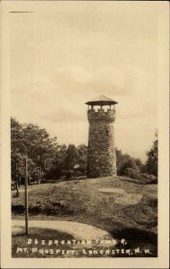 Lancaster New Hampshire NH Mt Prospect Tower Real Photo Vintage Postcard