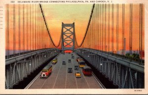 New Jersey Camden Delaware River Bridge 1935 Curteich