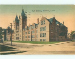 Divided-Back HIGH SCHOOL SCENE Hartford Connecticut CT E2486