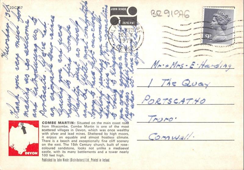 BR91976 hangman hill combe martin north devon   uk