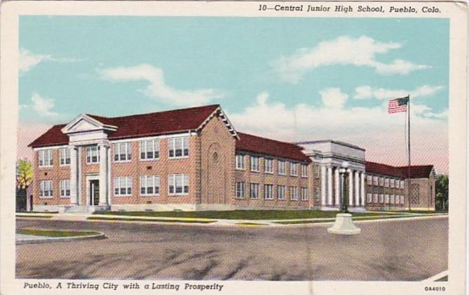 Central Junior High School Pueblo Colorado Curteich