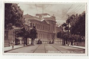 P1064 vintage RPPC Ex-residência oficial do governador da Bahia brazil old car