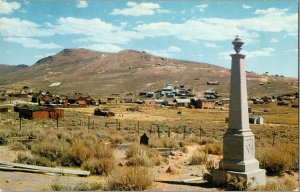 President Garfield Monument, Cemetery Ghost Town Bodie CA Vintage Postcard I76