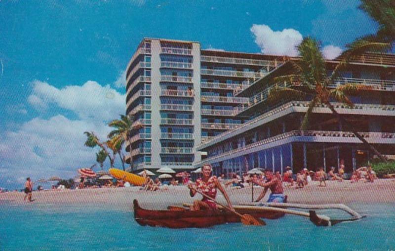 Hawaii Oahu The Reef Hotel On The Beach At Waikiki 1958