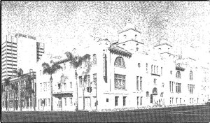 First Baptist Church San Diego California Vintage Black & White Postcard