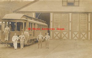 PA, East Reading, Pennsylvania, RPPC, Reading Transit Co Painter's Trolley Car