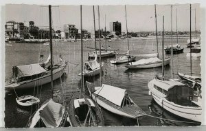 Golfe-Juan Beautiful Scene of the Harbor and Boats RPPC Postcard K2