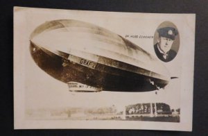 Mint Postcard Graf Zeppelin RPPC Dr Hugo Eckener German Airship
