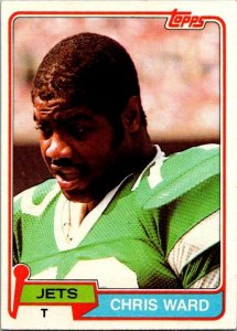 1981 Topps Football Card Chris Ward New York Jets sk10294