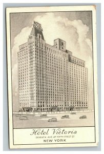 Vintage 1930's Advertising Postcard Hotel Victoria 7th Avenue New York City NY