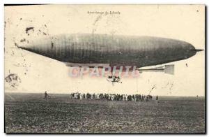 Old Postcard Jet Aviation Airship Zeppelin Landing of Lebaudy