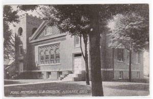 Fohl Memorial U B Church Navarre Ohio postcard