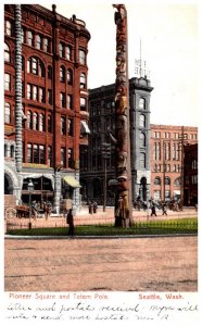 Washington  Seattle Pioneer Square and Totem Pole