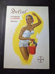 Mint Italy Advertisement Postcard Bayer Bayer Delial Sun Cream