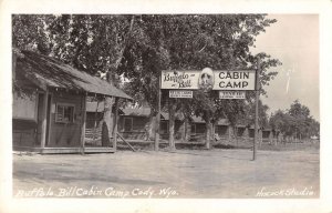 Cody Wyoming Buffalo Bill Cabin Camp Real Photo Vintage Postcard AA29159