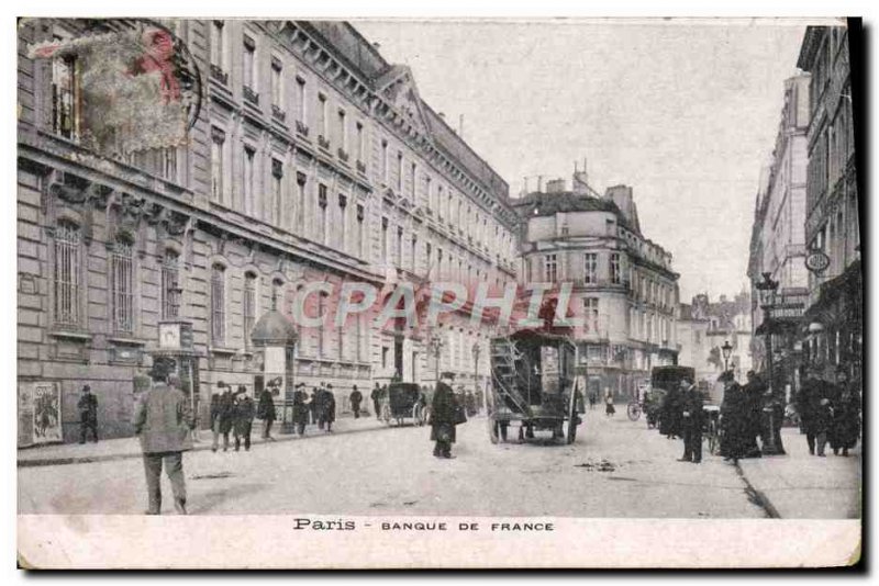 VINTAGE POSTCARD Paris Bank of France