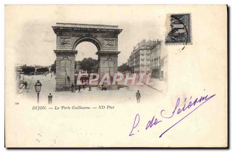 Old Postcard Dijon La Porte Guillaume