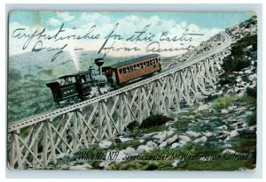 C.1910 Mt Washington Railroad Jacob's Ladder New Hampshire Vintage Postcard P94