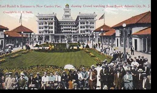 New Jersey Atlantic City Hotel Rudolf And Entrance To New Garden Pier