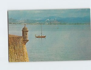 Postcard Sentry Box Bastion San Agustin San Juan Channel Puerto Rico