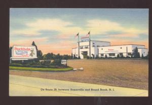 BOUND BROOK NEW JERSEY STOCKHOLM RESTAURANT LINEN ADVERTISING POSTCARD