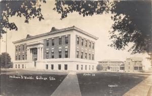 Aledo Illinois~William & Vashti College (Operated 1908-1918)~Men Walking~RPPC