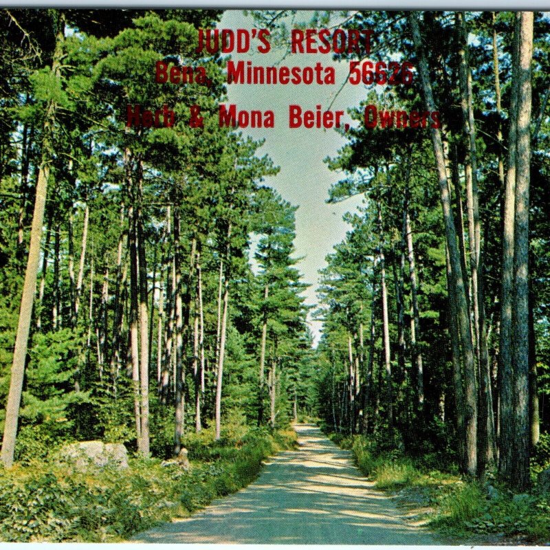 c1950s Bena, MN Hudd's Resort Advertising Timber Beier PC Fisher Ely Minn A152