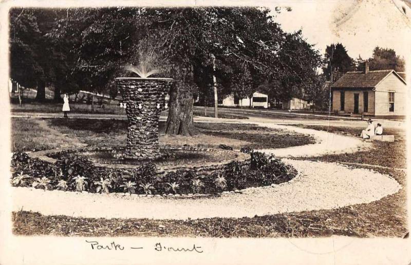 Rockville City Park Fountain Real Photo Antique Postcard J68589