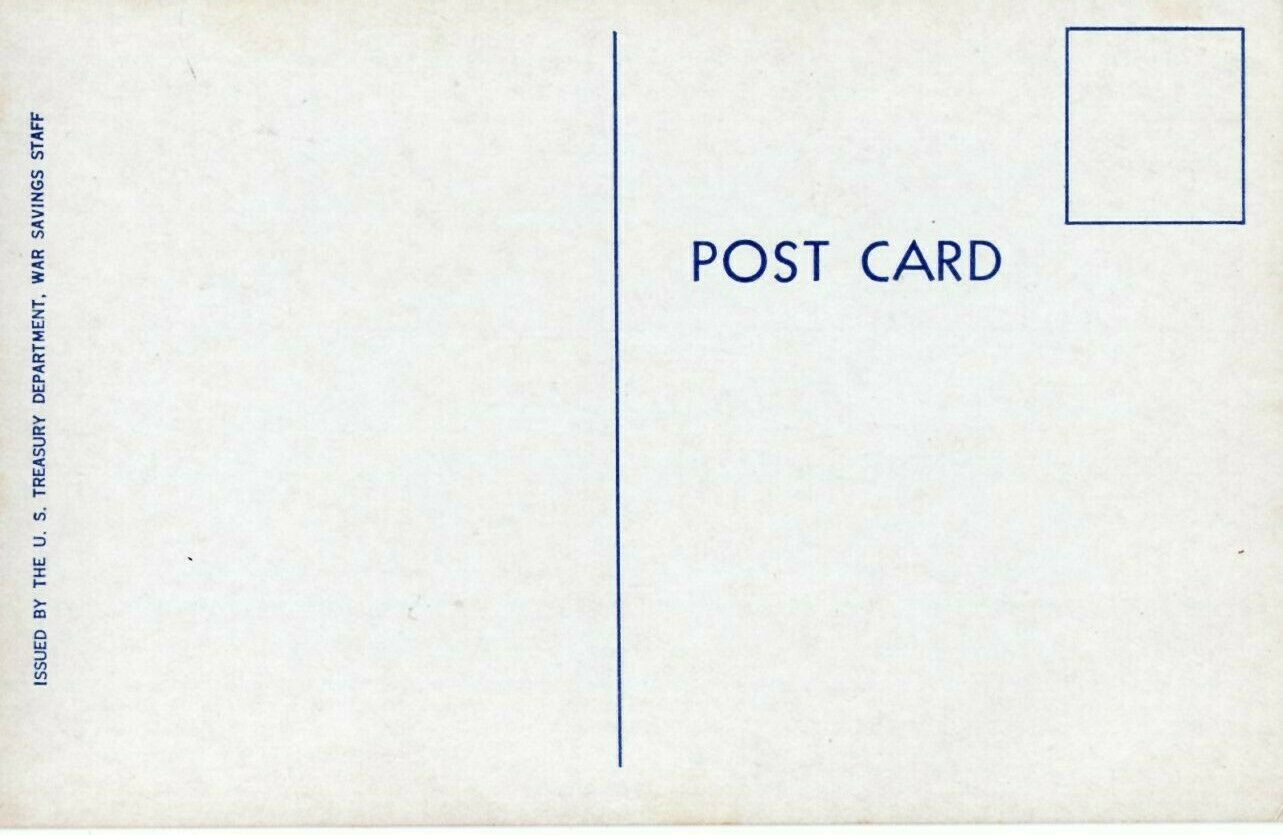 Vintage US Military WW2 BUY MORE WAR BONDS Postcard w/ Soldier WWII