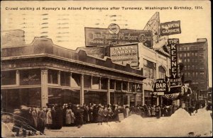 Newark NJ Crowd at Keeney's 1914 Postcard