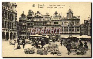 Old Postcard The Brussels Grand Place King's House Walk