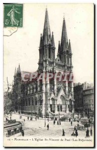 Old Postcard Marseille Church St Vincent's Reforms