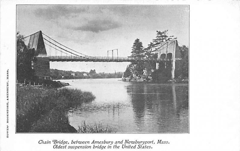 Chain Bridge oldest suspension bridge in the US - Newburyport, Massachusetts MA