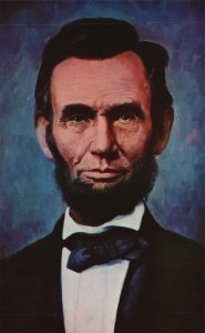 Vintage Postcard Abraham Lincoln Sixteenth President Born in a Log Cabin