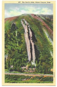 The Devil's Slide, Weber Canyon, Utah  unused linen Curteich, 1947 Centennial