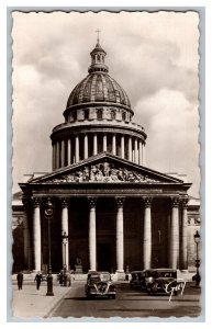 Postcard Paris France Le Pantheon (1757-1780) Old Cars RPPC By Guy