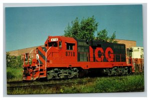 Vintage 1979 Postcard Illinois Central Gulf Railroad Locomotive in Albert Lea MN