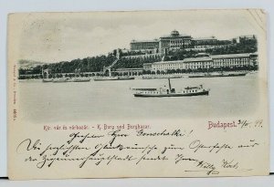 Budapest Hungary K.Burg und Burgbazar 1899 to Berlin Postcard I6