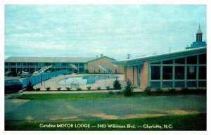 Postcard LODGE SCENE Charlotte North Carolina NC AQ4141