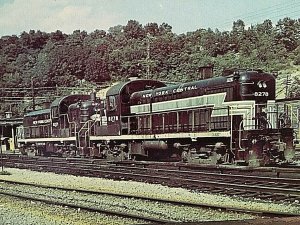 Postcard RPPC New York Central's Alco Steam Engines, White Plains, NY  T6