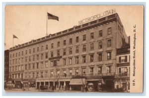 c1920s Metropolitan Hotel, Washington DC Unposted Antique Postcard