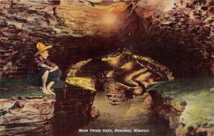 HANNIBAL MISSOURI MARK TWAIN CAVE~TOM & BECKY LOST~INJUN JOE DIED POSTCARD