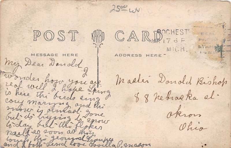 J59/ Rochester Michigan RPPC Postcard c1910 5th Street Homes 226