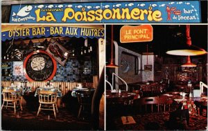 La Poissonnerie Restaurant Montreal Quebec QC Sea Food Oyster Bar Postcard G41