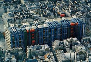 Georges Pompidou Centre National D'Art Paris Industry Factory Aerial Postcard