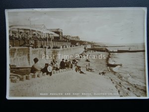 Essex CLACTON ON SEA The Band Pavilion & East Beach c1920's RP Postcard